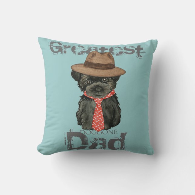 Affenpinscher Vater Kissen (Vorderseite)