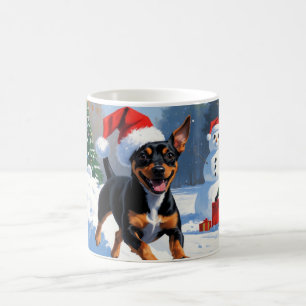 Affenpinscher Weihnachtsfest Schneeszene Kaffeetasse