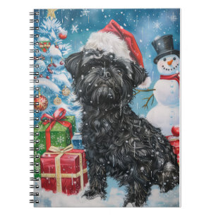 Affenpinscher Winter Wonderland Weihnachtsfreude Notizblock