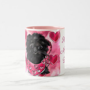 Affenpinscher   zweifarbige tasse