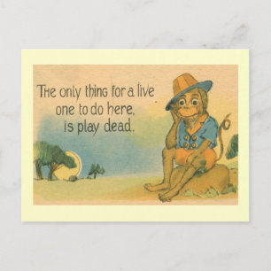 Affenplays Tote 1914 Comic Vintag Postkarte
