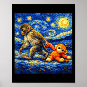 Affenpunch-Team schlägt Babyaffe Poster