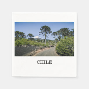 Affenrätselebäume nahe Vulkan in Chile Serviette