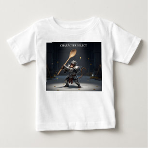 Affenritter Krieger mit riesigem Löffel Charakter Baby T-shirt