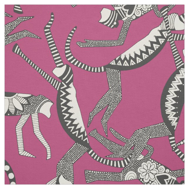 Affenrosa Stoff (Muster)