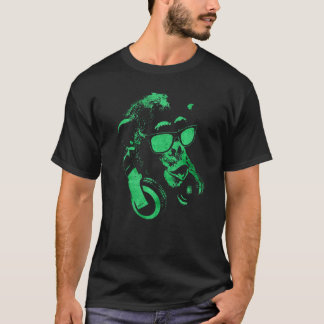 Affenschimmel mit Sonnenbrille und Kopfhörern 4 T-Shirt