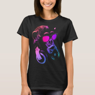 Affenschimmel mit Sonnenbrille und Kopfhörern T-Shirt