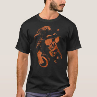 Affenschimmel mit Sonnenbrille und Kopfhörern T-Shirt