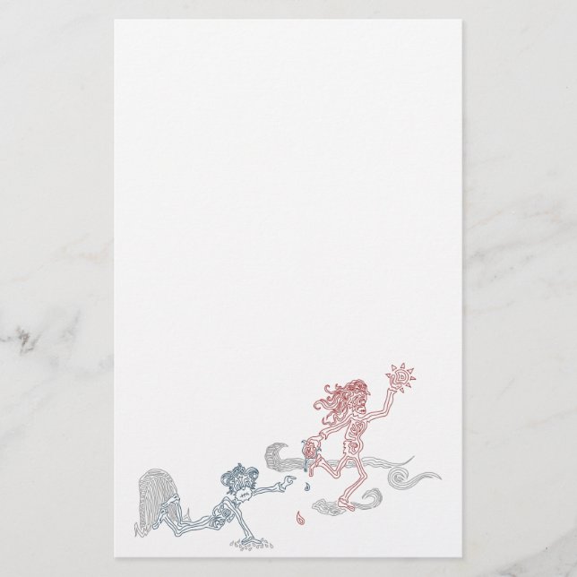 Affensonnenschnäpper Briefpapier (Vorderseite)