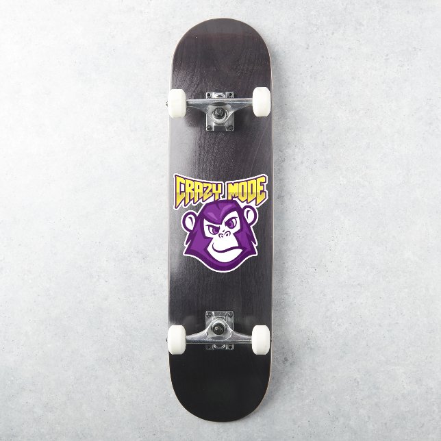 Affenverrückter Modus Aufkleber (Skateboard)