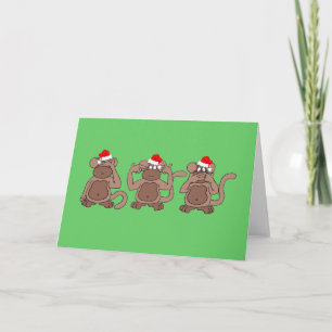 Affenweihnacht Feiertagskarte