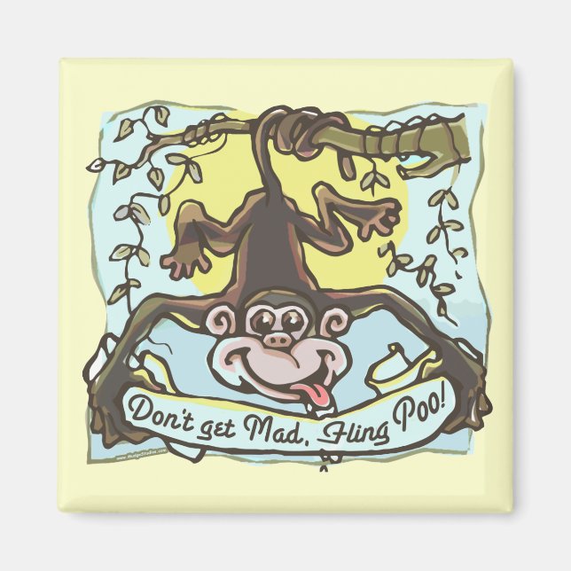 Affenwohnungen Poo von Mudge Studios Magnet (Vorne)
