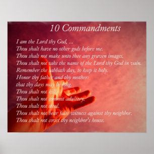 Affiche 10 Commandements