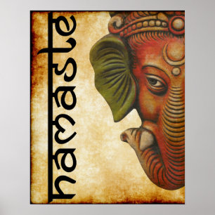 affiche 16"x20" Indienne Dieu ganesha namaste desi