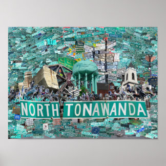 Affiche 16x12, Rues de North Tonawanda NY