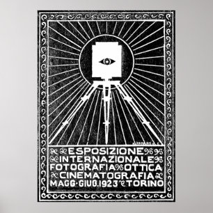 Affiche 1923 d'expo de photo de Turin