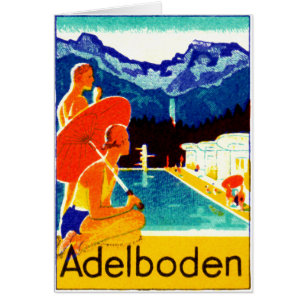Affiche 1925 d'Adelboden Suisse