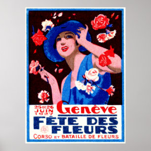 Affiche 1927 de floralies de Genève
