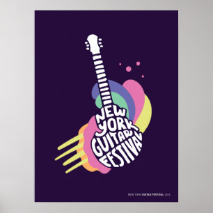 Affiche 2016 de festival de guitare de New York