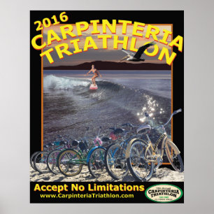 Affiche 2016 de triathlon de Carpinteria