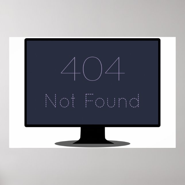 Affiche 404 introuvable (Devant)