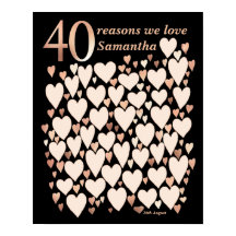 Affiche 40e anniversaire - 40 raisons pour lesquel