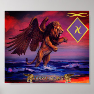 Affiche à ailes de lion