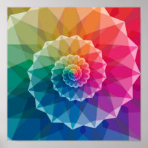 Affiche à motif en spirale coloré