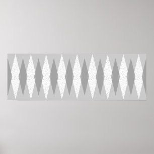 Affiche à motifs de losanges grise moderne de la