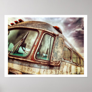 Affiche abandonnée d'autobus