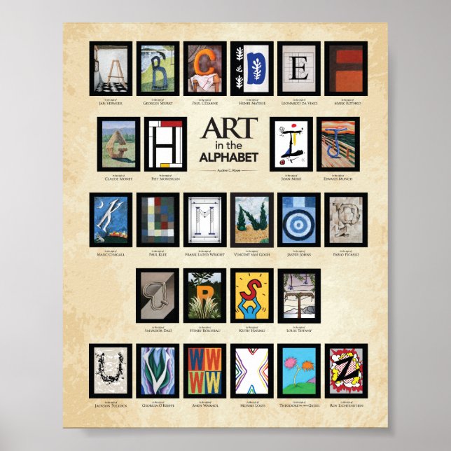Affiche ABC : L'art dans l'alphabet (Devant)