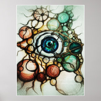 Affiche Abstraite de Perception Oculaire Neurograp