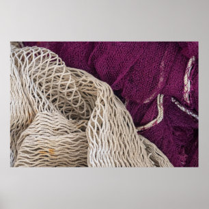 Affiche Abstraite de Texture de Tissu Vintage
