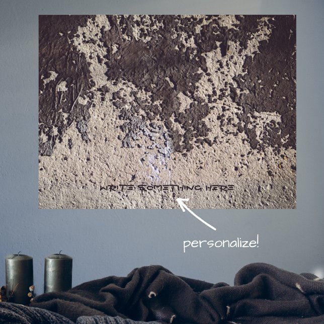 affiche Abstraite en noir et blanc (mur fissuré) (Créateur téléchargé)