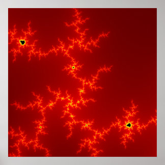 Affiche Abstraite sur le feu fractal