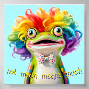 Affiche absurde de clown grenouille "Pas grand-cho