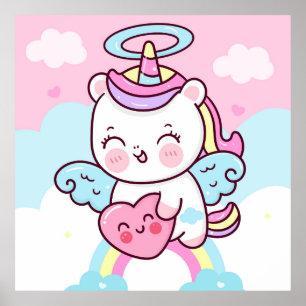 Affiche adorable Unicorn