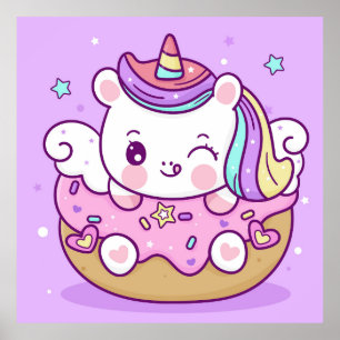 Affiche adorable Unicorn