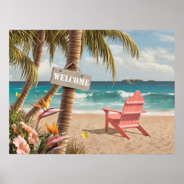 Affiche Alan Giana "Bienvenue au paradis" (Devant)