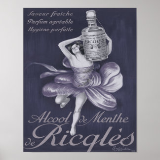 Affiche Alcool de menthe de Ricqlès 1924