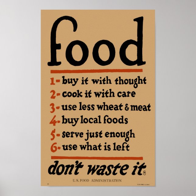 Affiche alimentaire vintage Imprimer - Première Gu (Devant)