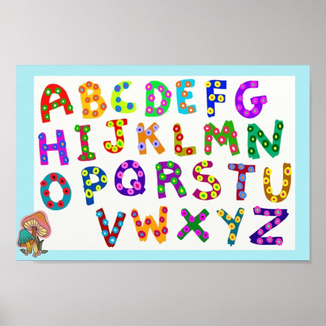 Affiche alphabet rose (Devant)