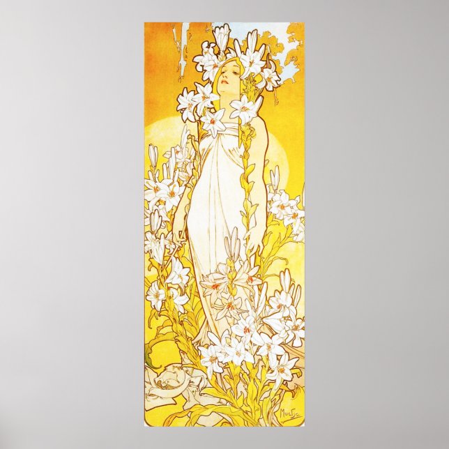 Affiche Alphonse Mucha Lily (Devant)
