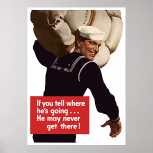 Affiche américaine de guerre de marin