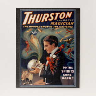 Affiche ancienne du puzzle de Thurston le magicien