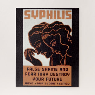 Affiche Ancienne sur la Syphilis Puzzle Santé Publ