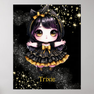 AFFICHE Anime Girls Goth Cute Custom Kawaii