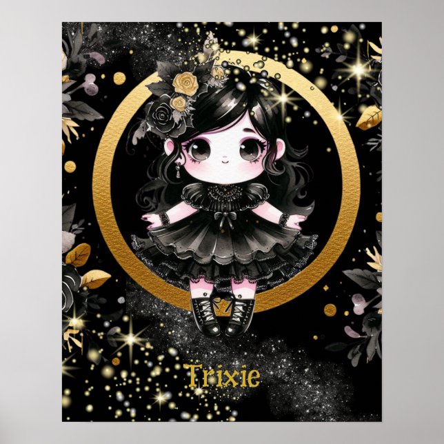 AFFICHE | Anime Girls Goth Cute Custom Kawaii (Devant)