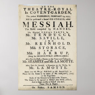 Affiche annonçant une représentation