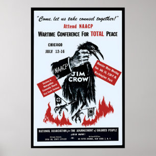 Affiche antiraciste et anti-Jim Crow NAACP Art Wal